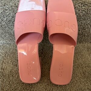 Gucci Pink Slide Sandals